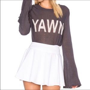 Wildfox “YAWN” Blyth Sweater—Clean Black